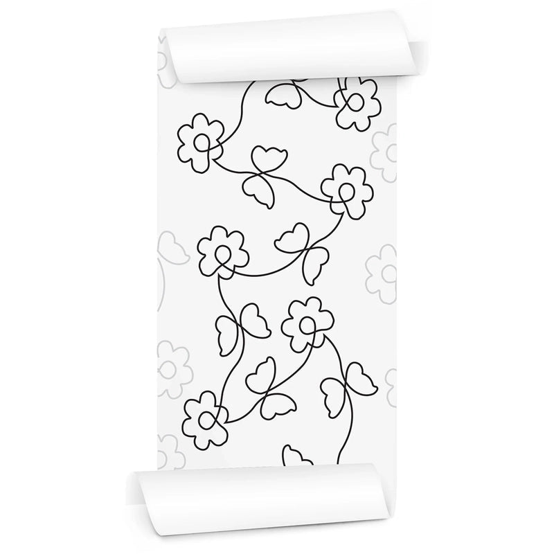 Pantograph - Butterflies and Flowers Paper - Everything Fabric
