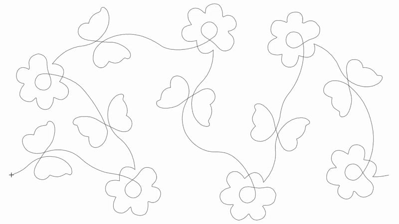 Pantograph - Butterflies and Flowers Paper - Everything Fabric