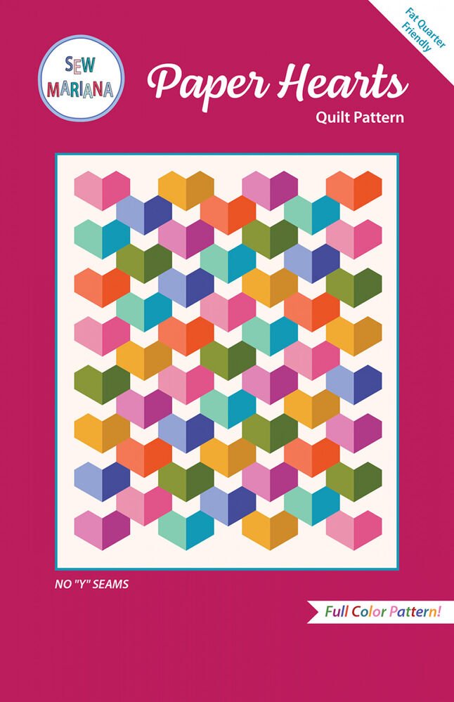 Paper Hearts Quilt Pattern - Everything Fabric