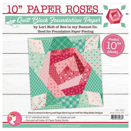 Paper Roses 10in Foundation Paper Pad - Everything Fabric