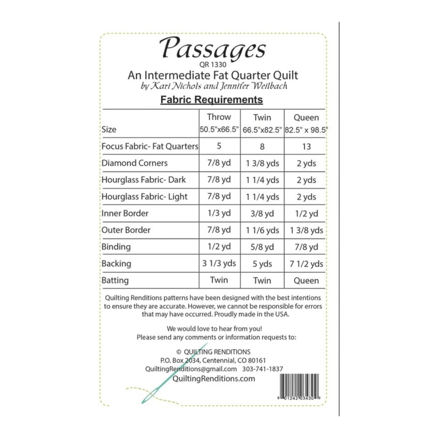 Passages Quilt Pattern - Everything Fabric