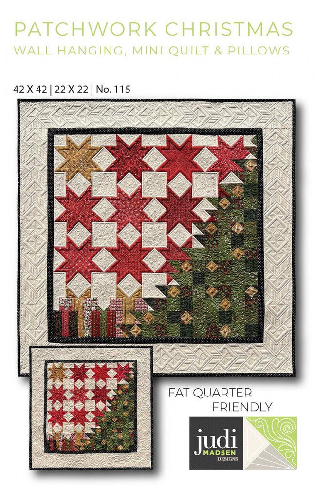 Patchwork Christmas Wall Hanging Mini Quilt & Pillows - Everything Fabric