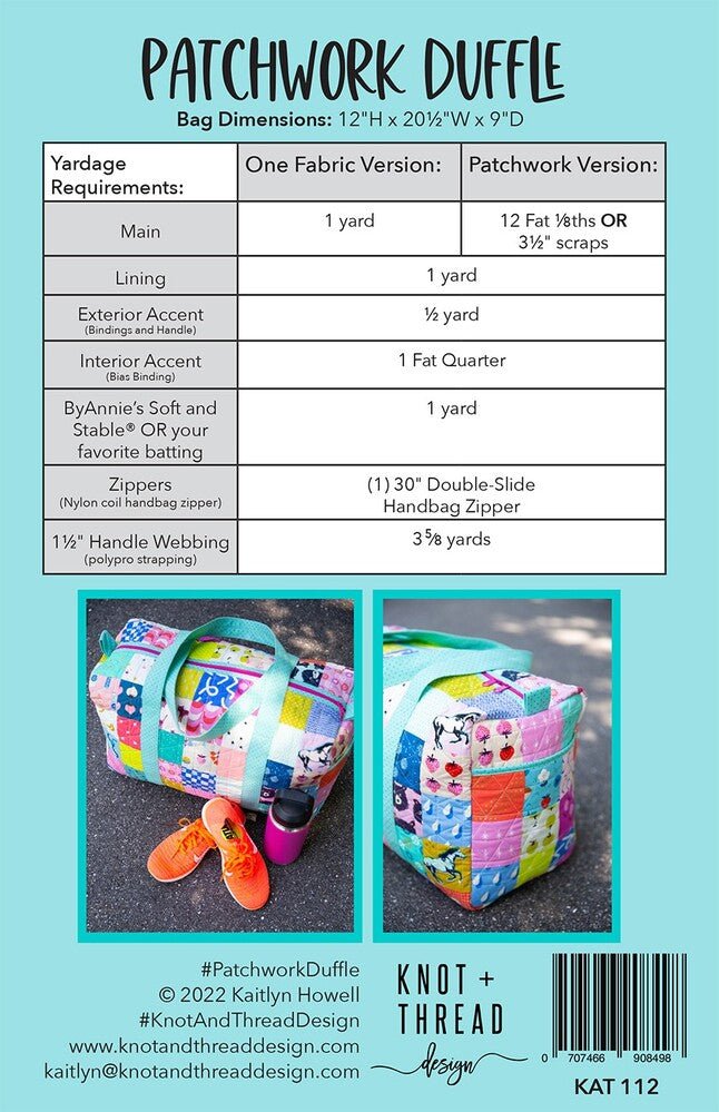 Patchwork Duffle Pattern - Everything Fabric