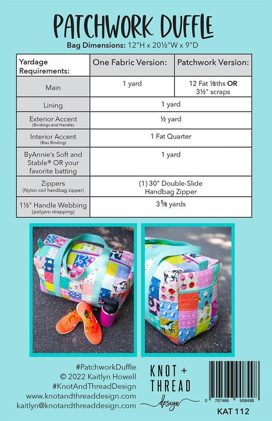 Patchwork Duffle Pattern - Everything Fabric