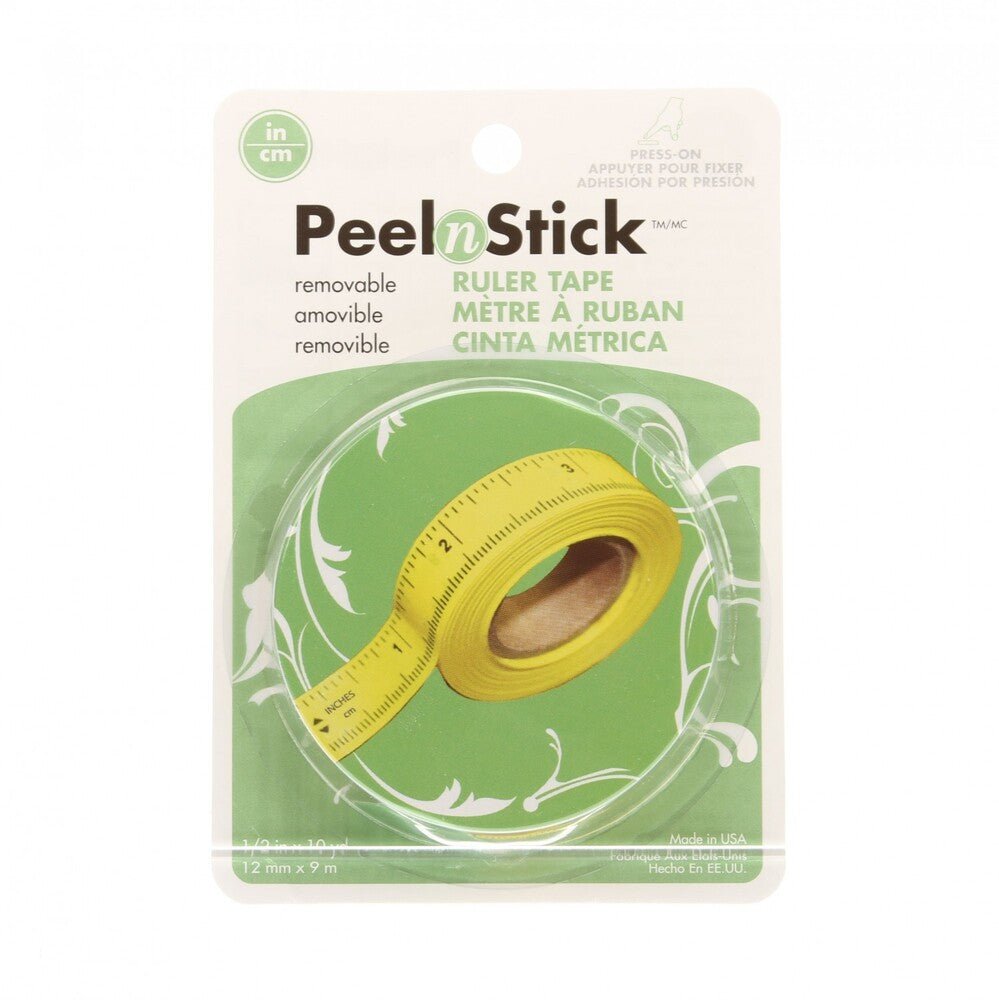 Peel N Stick Ruler Tape - 1/2 in x 10 in x 10 yds - Everything Fabric