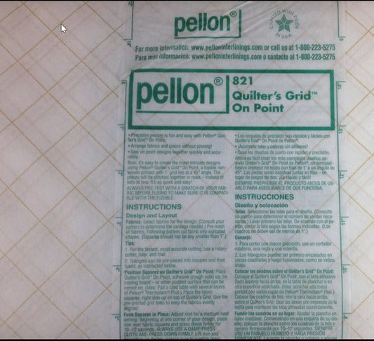 Pellon Quilters Grid Gridded On Point 1in x 45in wide - Everything Fabric