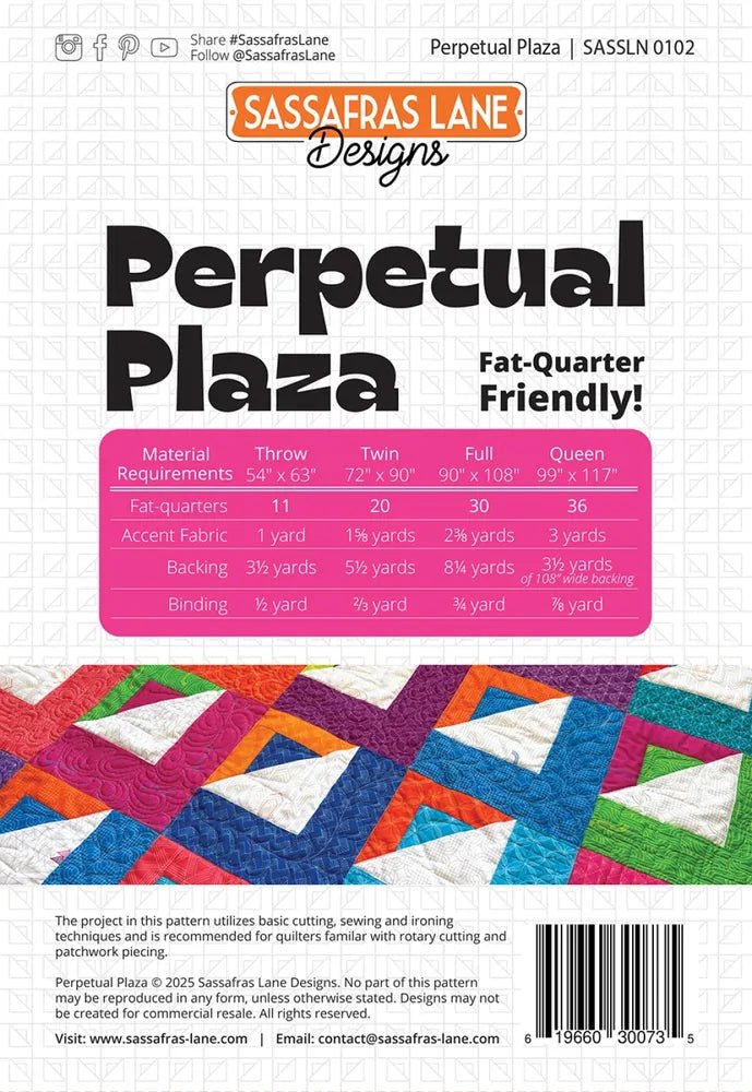 Perpetual Plaza Quilt Pattern - Everything Fabric