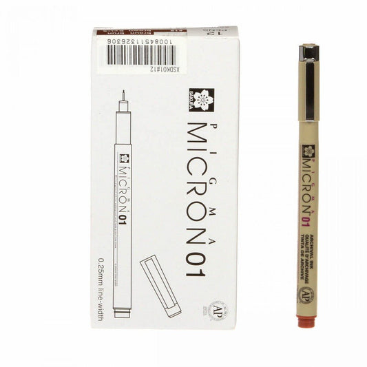 Pigma Micron Pen Brown .25 mm Size 01 - Everything Fabric