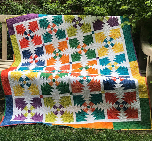 Pineapple Popout Spice Quilt Pattern - Everything Fabric