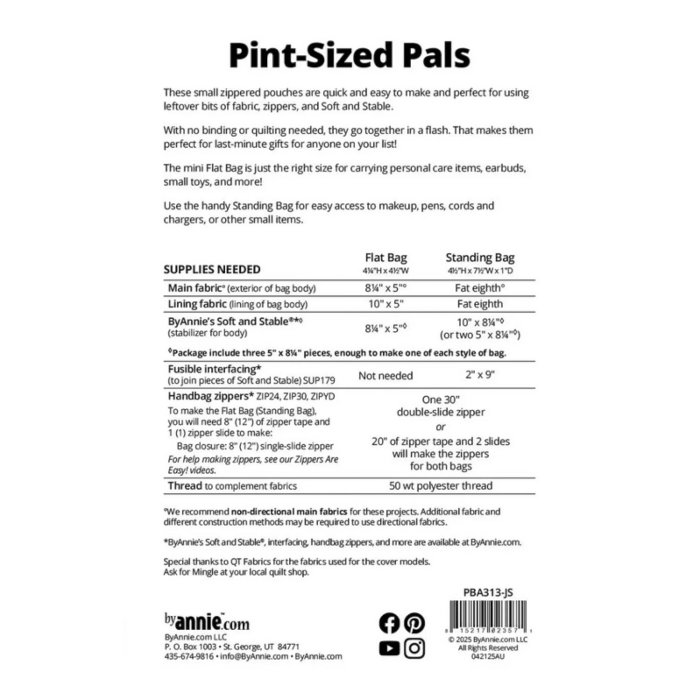 Pint-size Pals Jump Starters Pattern PBA313-JS - Everything Fabric
