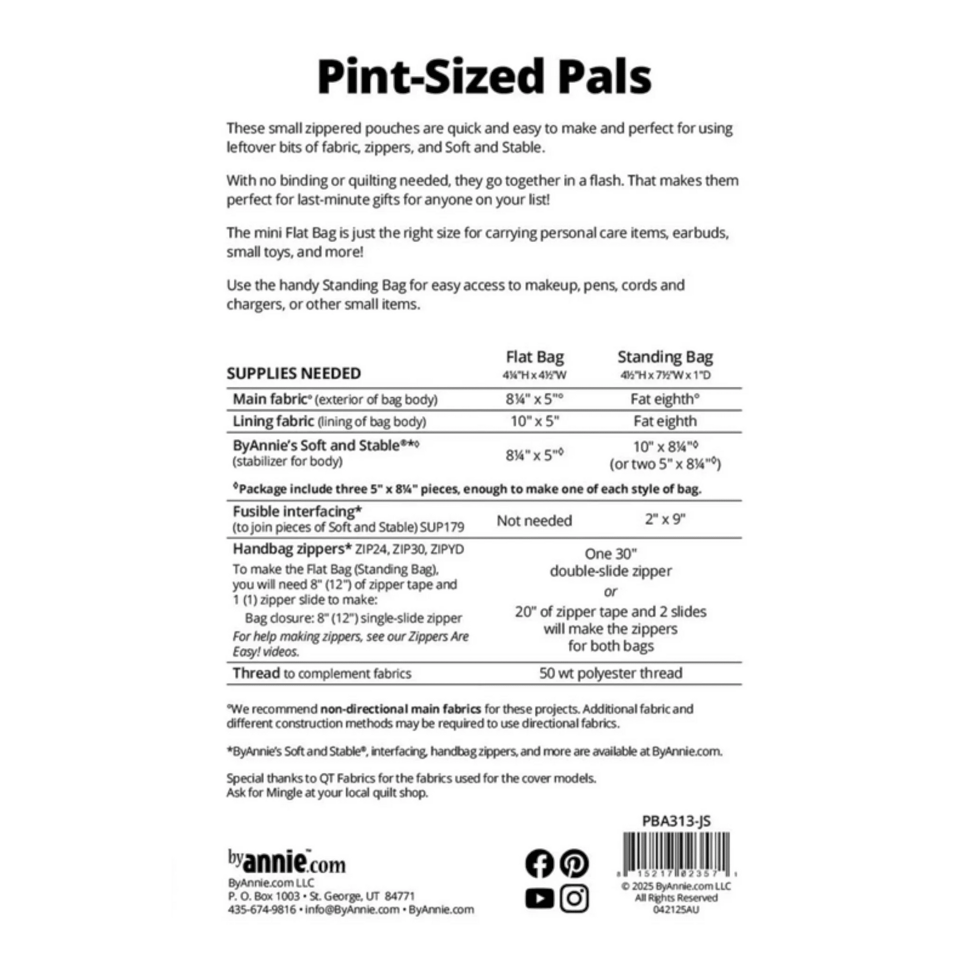 Pint-size Pals Jump Starters Pattern PBA313-JS - Everything Fabric