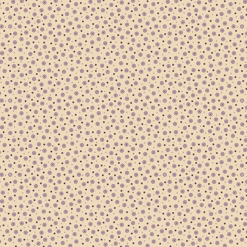 Plumberry 2 - Cream Plum Dots - Everything Fabric