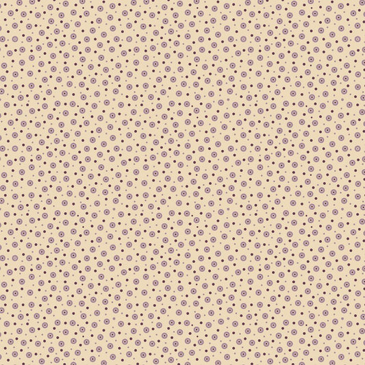 Plumberry 2 - Cream Plum Dots - Everything Fabric