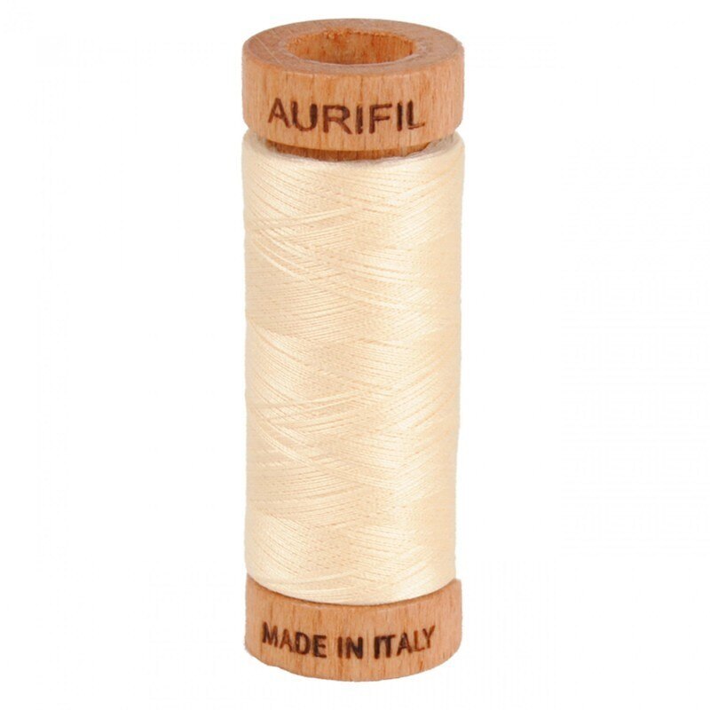 Aurifil Cotton Mako 80wt 280m 2123 Butter