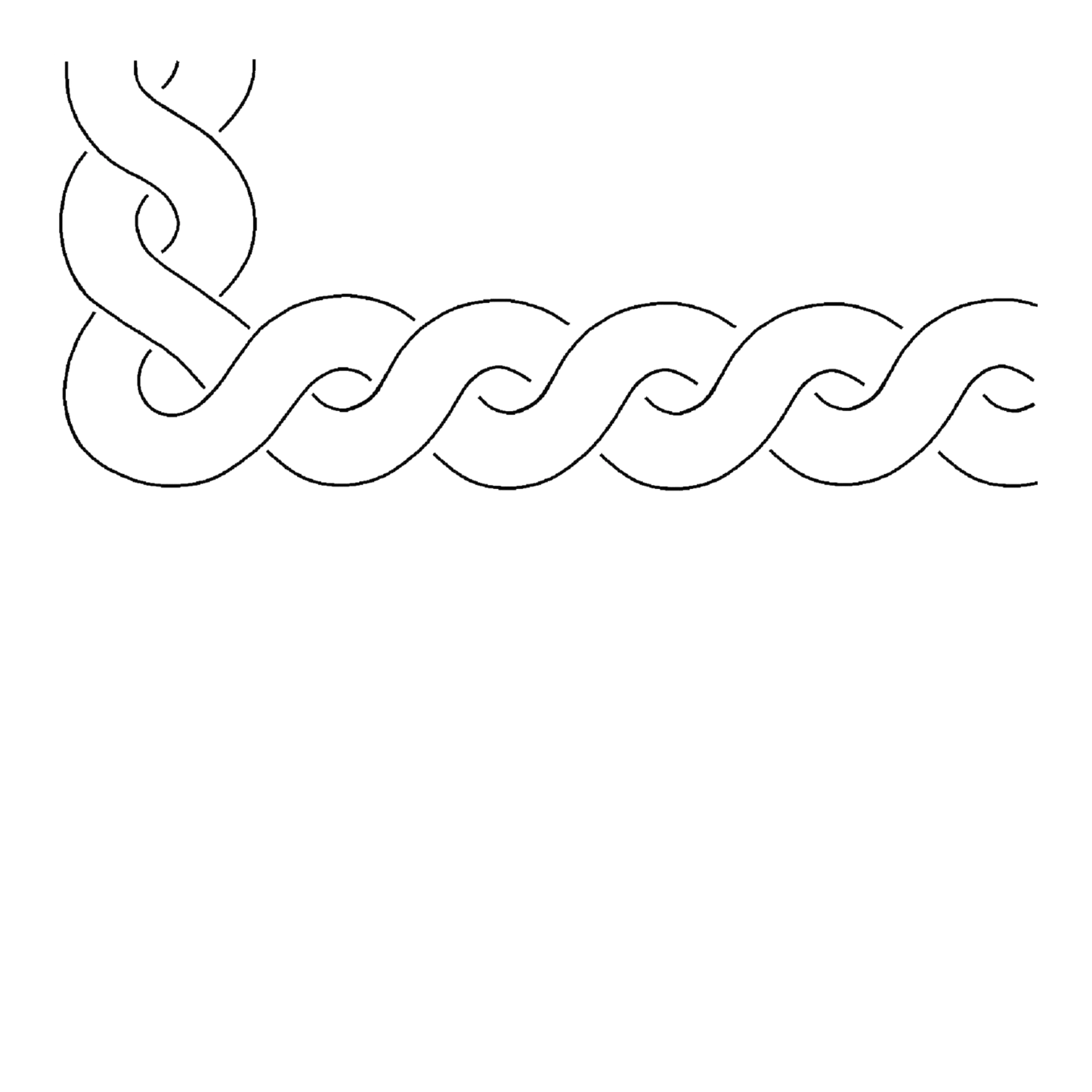 Pretzel Cable Border Stencil 3inch - Everything Fabric