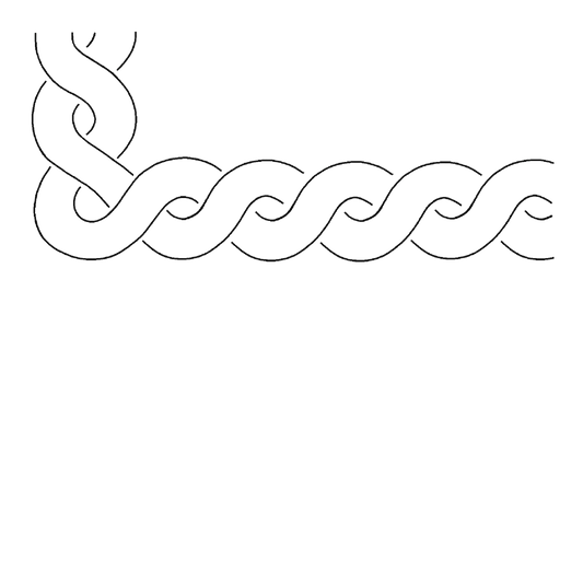 Pretzel Cable Border Stencil 3inch - Everything Fabric