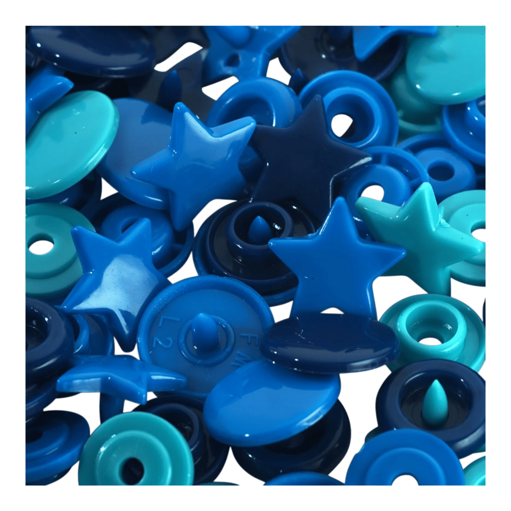 Prym Love - Colour Snap Fastener - STAR - BLUE/TURQUOISE/INK - Everything Fabric