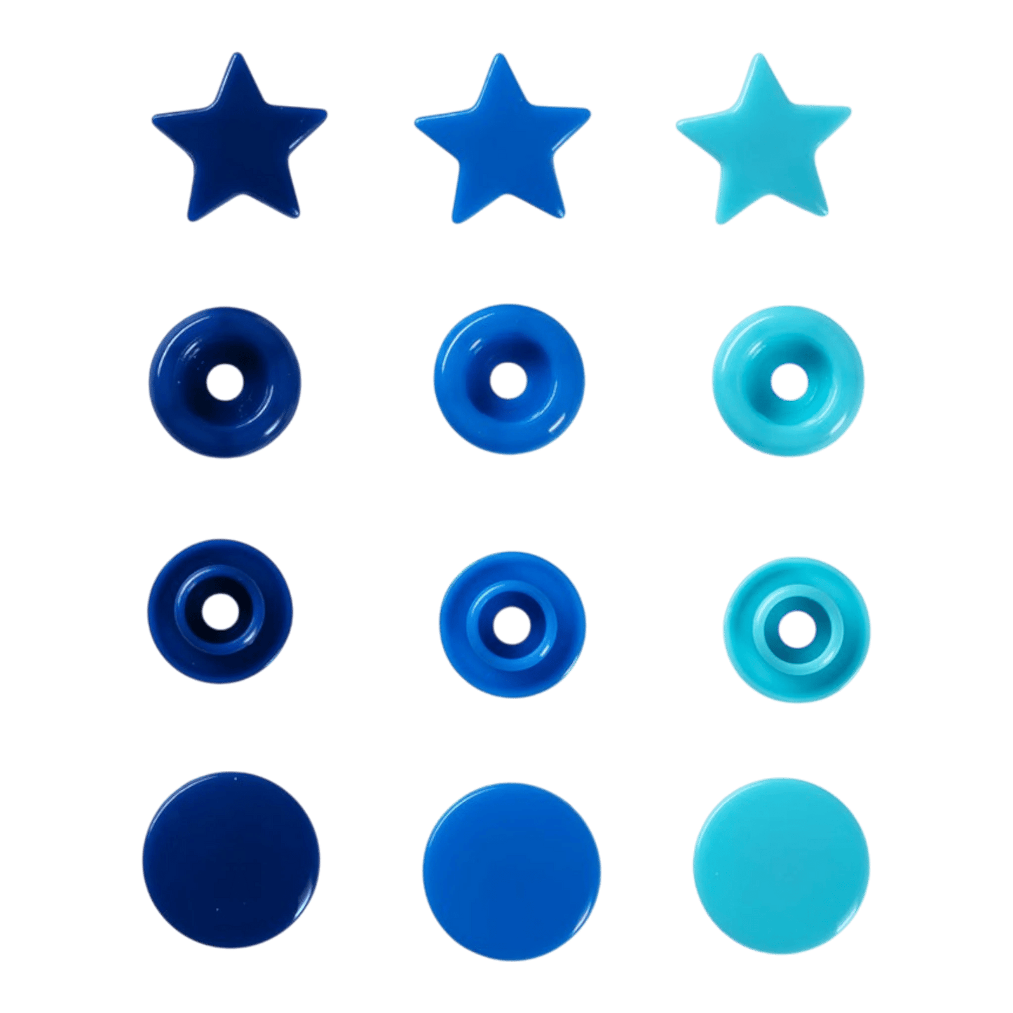 Prym Love - Colour Snap Fastener - STAR - BLUE/TURQUOISE/INK - Everything Fabric