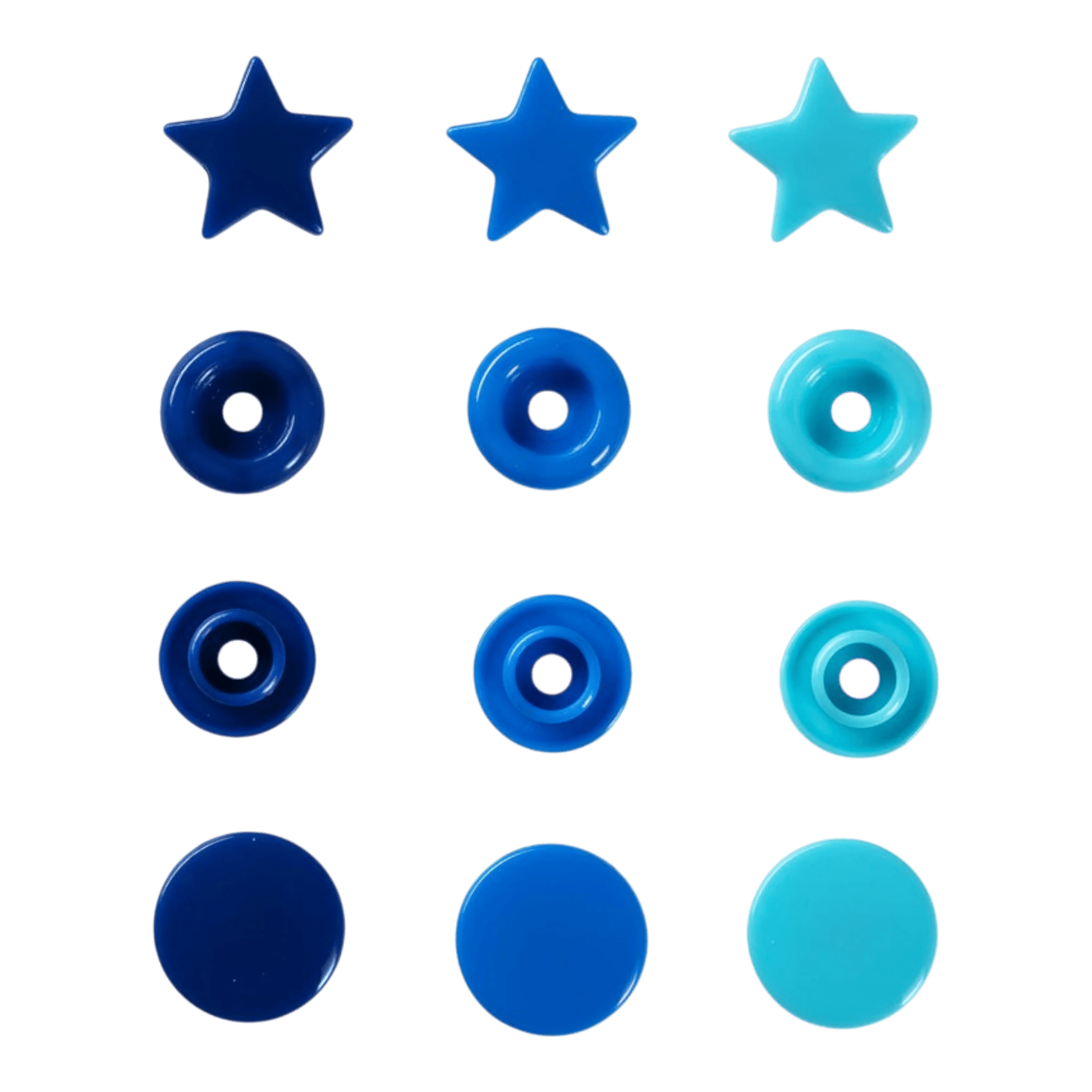 Prym Love - Colour Snap Fastener - STAR - BLUE/TURQUOISE/INK - Everything Fabric