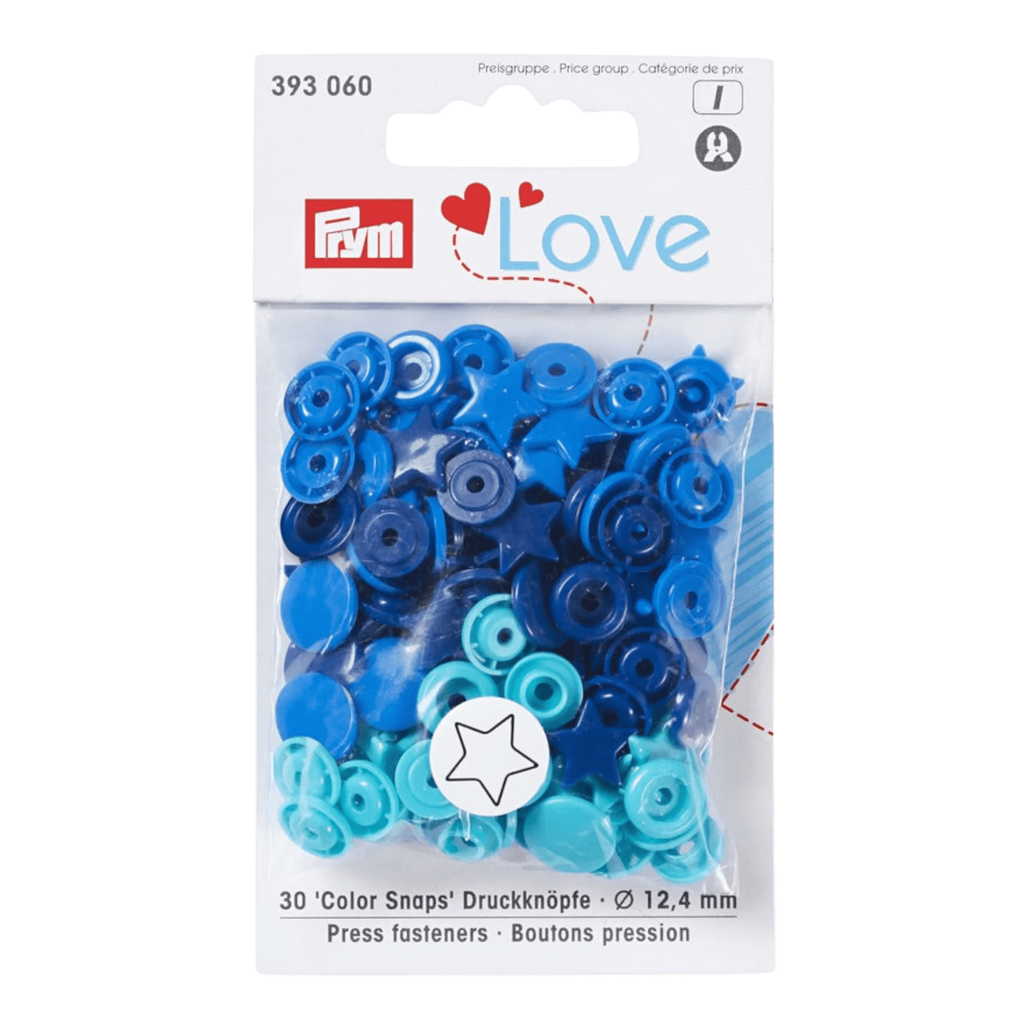 Prym Love - Colour Snap Fastener - STAR - BLUE/TURQUOISE/INK - Everything Fabric