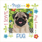 Pug 152 mm Art Fabric Panel by Jody Houghton Designs - Everything Fabric
