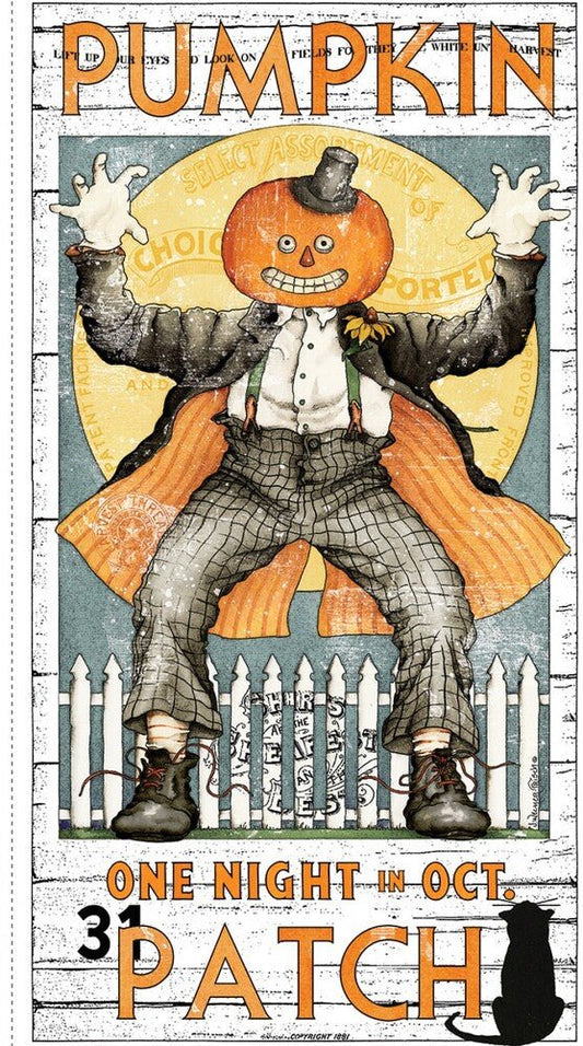 Pumpkin Patch – Pumpkin Poster Main Panel Clearance - Everything Fabric