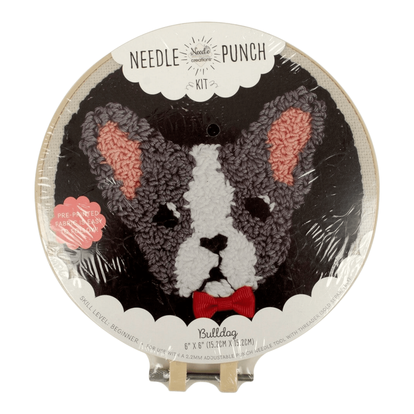 Punch Needle 152 mm Hoop Bulldog KIT - Everything Fabric