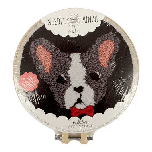 Punch Needle 152 mm Hoop Bulldog KIT - Everything Fabric