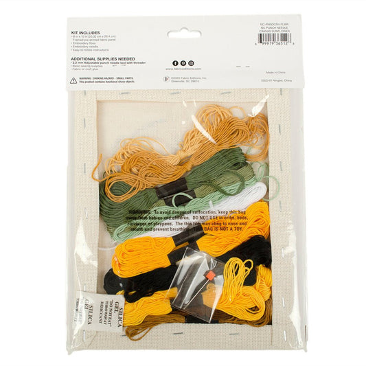 Punch Needle Canvas Flowers KIT - Everything Fabric