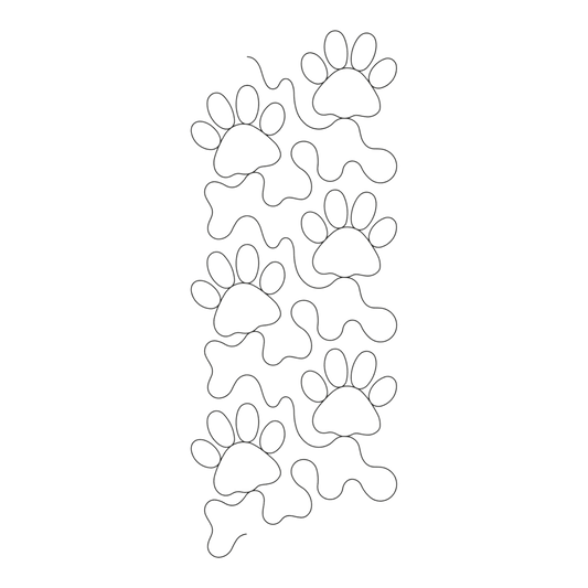 Puppy Paws Stencil 4in - Everything Fabric