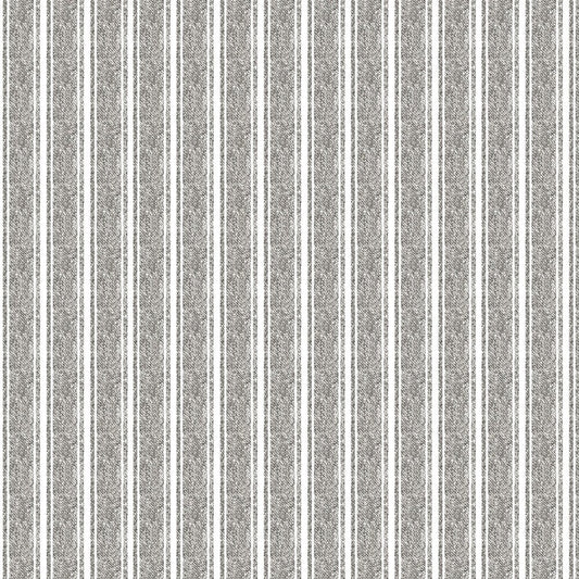 Queen Of We'En Ticking Texture Gray - Everything Fabric