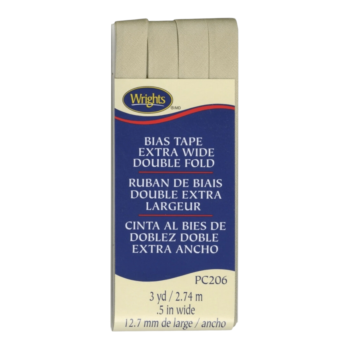 Wrights Double Fold Quilt Binding - Khaki