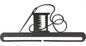 Quilt Hanger - Needle & Thread Split Bottom Charcoal 152 mm x 152 mm - Everything Fabric