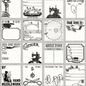 Quilt Labels Black Sewing Icons Panel - Everything Fabric