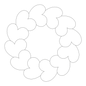 Quilt Stencil - Amish Circle of Hearts - 5 in - Everything Fabric
