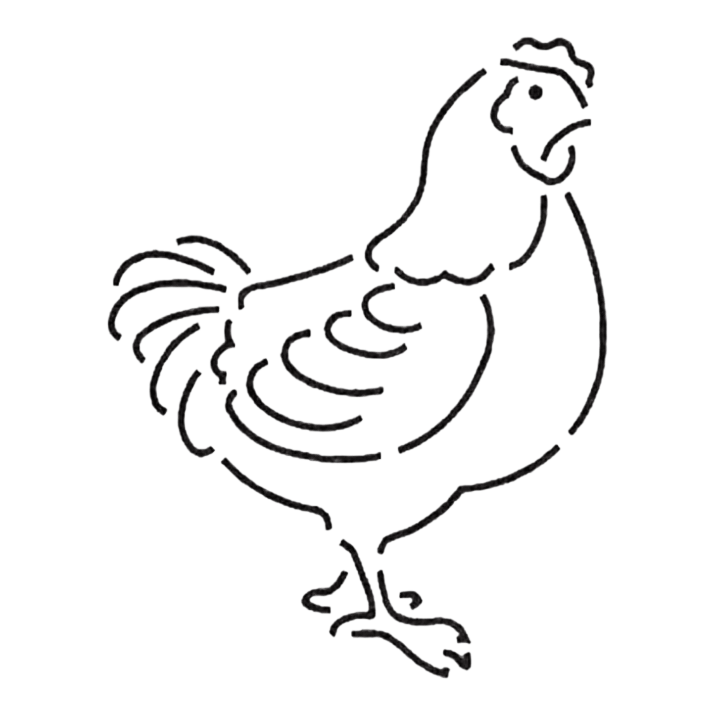 Quilt Stencil Bantam Chicken - 5 in - Everything Fabric
