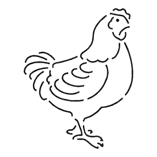 Quilt Stencil Bantam Chicken - 5 in - Everything Fabric