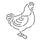 Quilt Stencil Bantam Chicken - 5 in - Everything Fabric