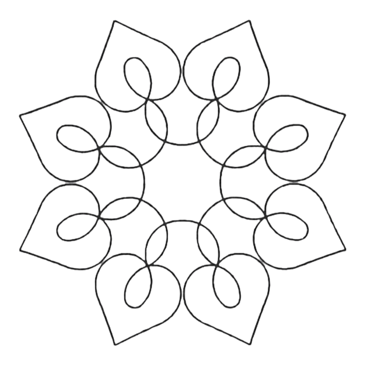 Quilt Stencil Battenberg Hearts - 7 in - Everything Fabric