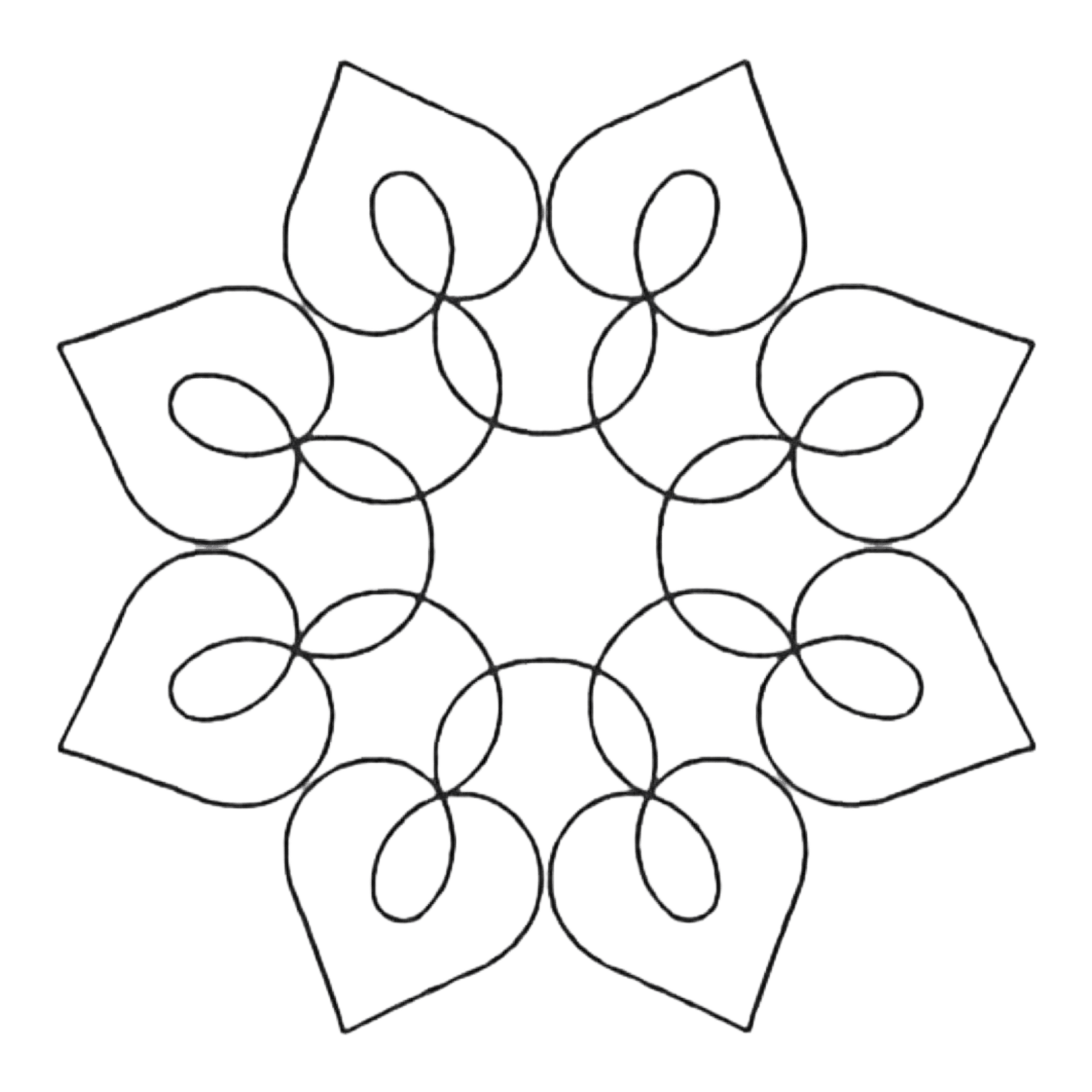 Quilt Stencil Battenberg Hearts - 7 in - Everything Fabric