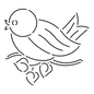 Quilt Stencil Blue Bird - 6 in - Everything Fabric