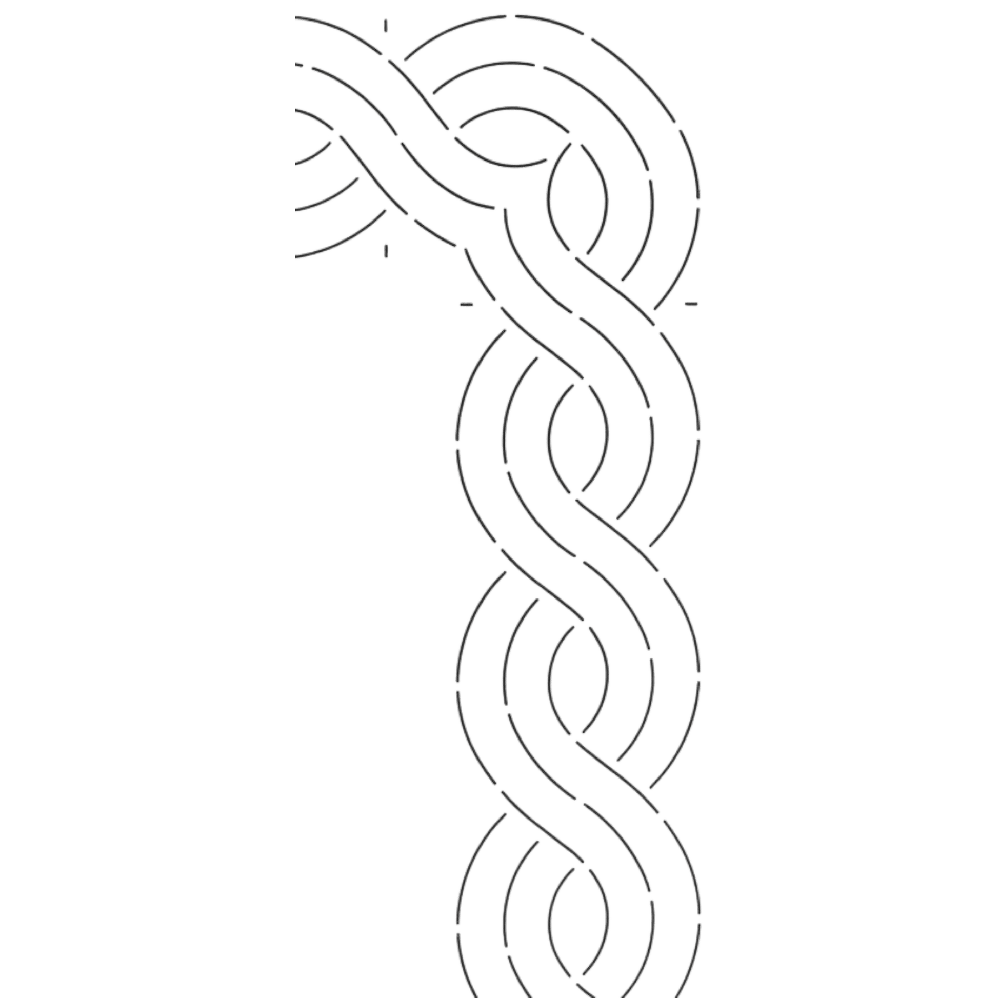 Quilt Stencil Cable Corner / Border - 3 in - Everything Fabric