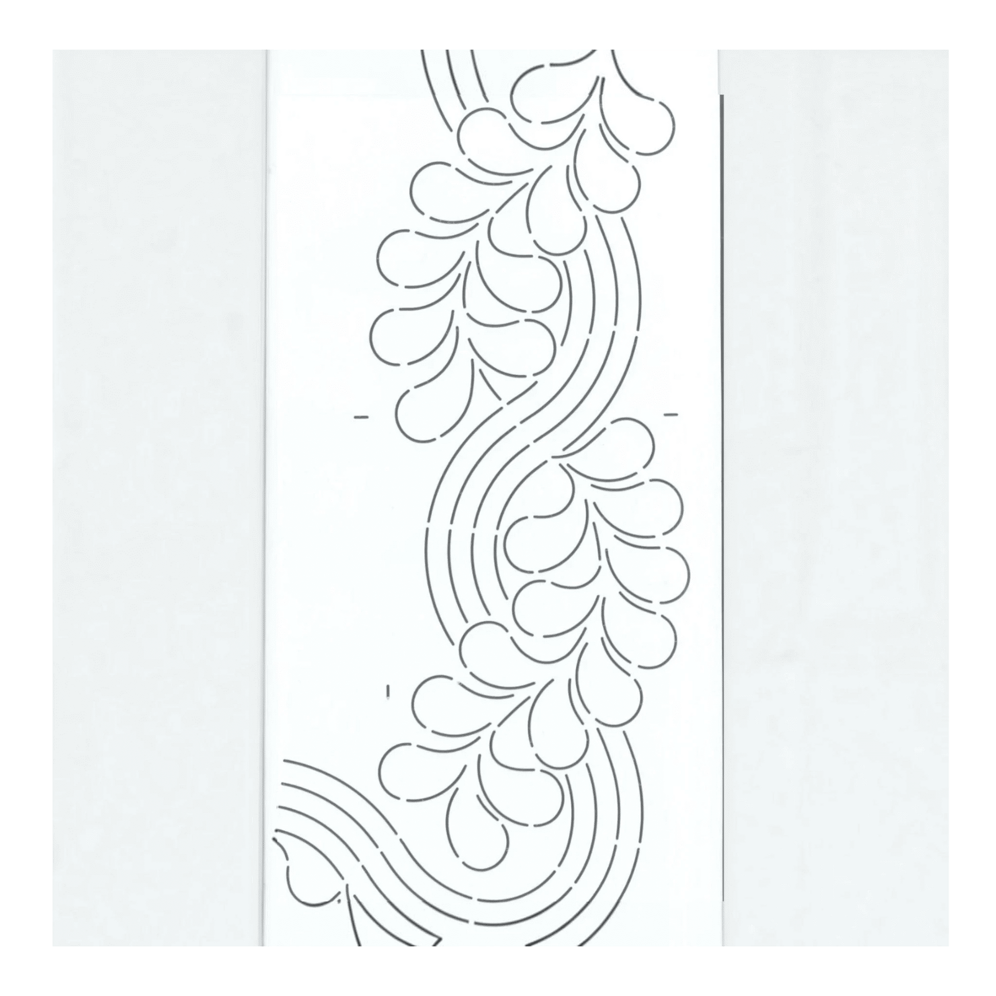 Quilt Stencil Cable & Feather Border - Everything Fabric