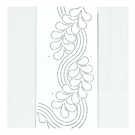 Quilt Stencil Cable & Feather Border - Everything Fabric