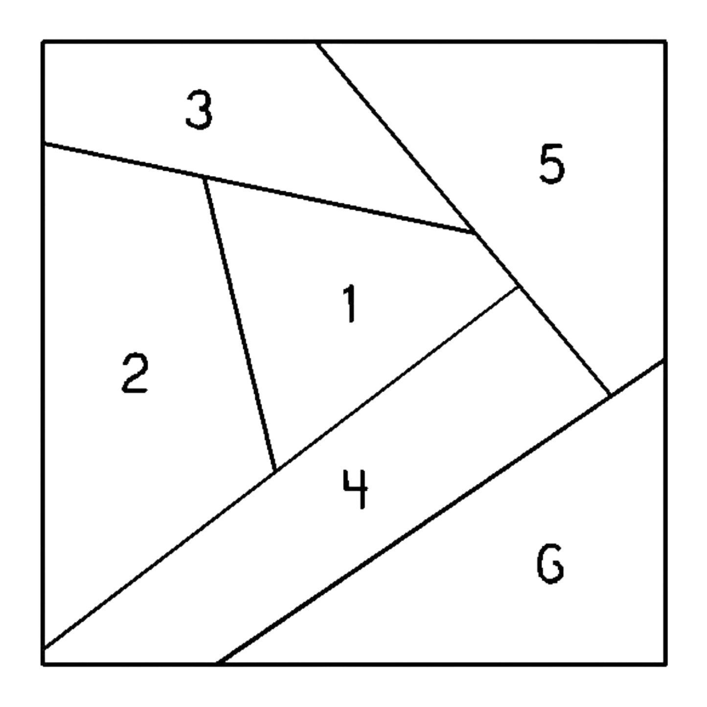 Quilt Stencil Crazy Quilt 1 - 8 in - Everything Fabric