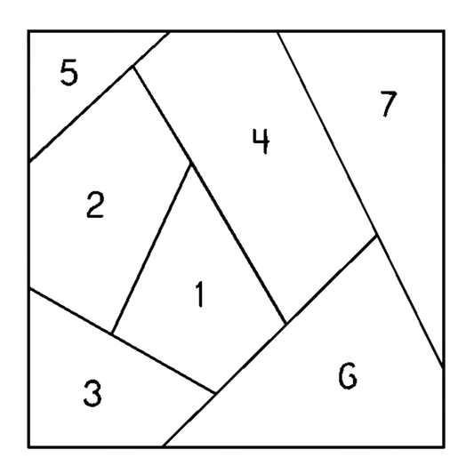 Quilt Stencil Crazy Quilt 3 - 8 in - Everything Fabric