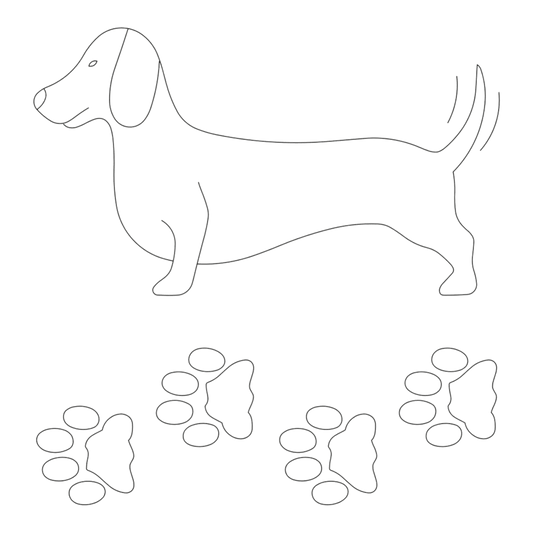 Quilt Stencil - Doxie - 7 in x 4 in - Everything Fabric