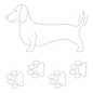 Quilt Stencil - Doxie - 7 in x 4 in - Everything Fabric