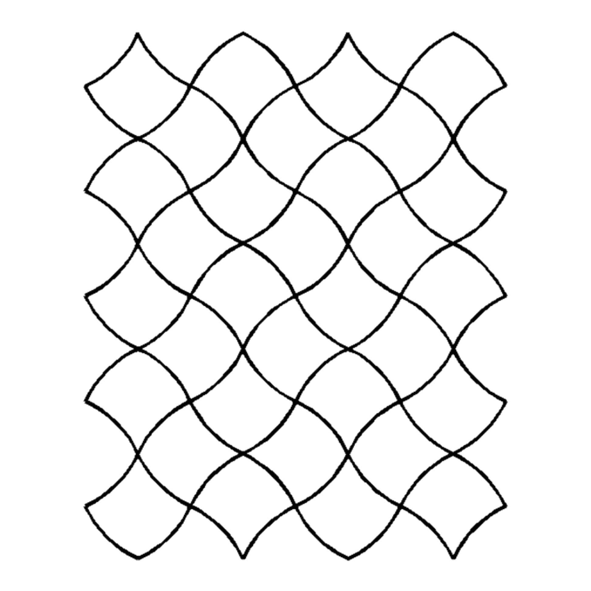 Quilt Stencil - Edyta Sitar Ripple Background - 1.875 in Rows - Everything Fabric