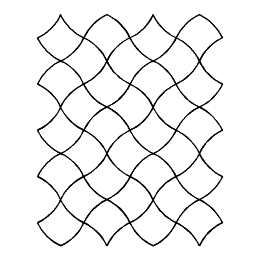Quilt Stencil - Edyta Sitar Ripple Background - 1.875 in Rows - Everything Fabric